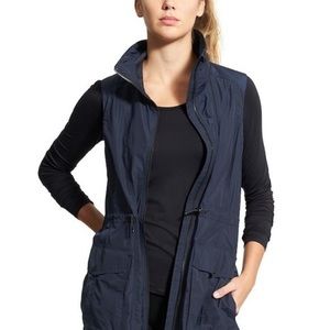 Athleta Long Lightweight Blue Vest